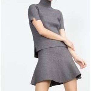 Zara Knit Gray Skirt